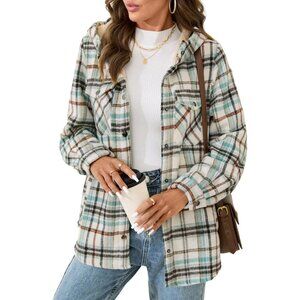 2025 Women’s Sherpa Lined Plaid Shacket Jacket: Warm, Stylish, and Versatile